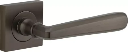 Copenhagen Lever - Square Rose Handle Set - SB