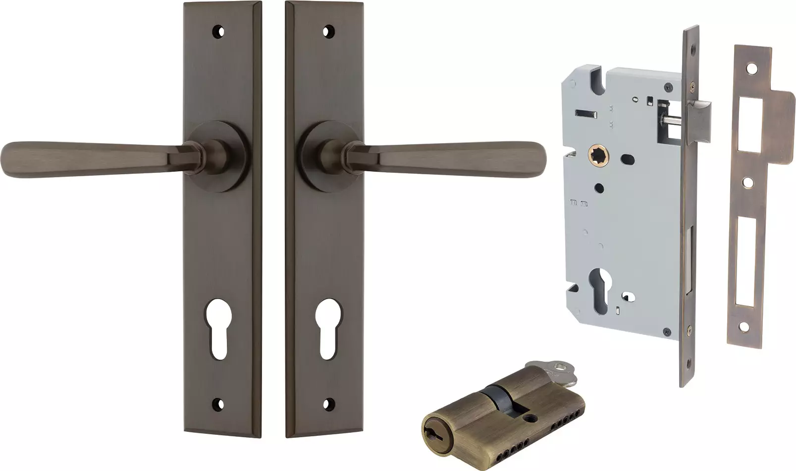 Copenhagen Lever - Chamfered Entrance Set - Key / Key - SB