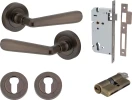 Copenhagen Lever - Round Rose Entrance Set - Key / Key - SB