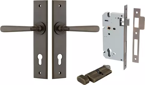 Copenhagen Lever - Chamfered Entrance Set - Key / Turn - SB