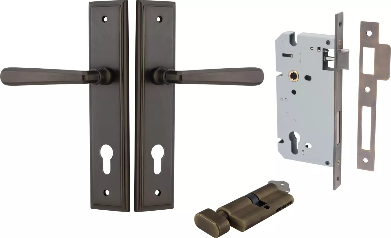 Copenhagen Lever - Stepped Entrance Set - Key / Turn - SB