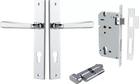 Copenhagen Lever - Rectangular Entrance Set - Key / Turn - CP