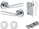 Copenhagen Lever - Round Rose Entrance Set - Key / Turn - CP