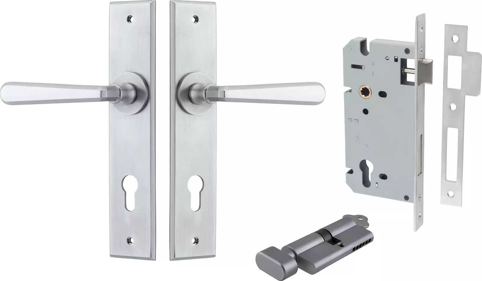 Copenhagen Lever - Chamfered Entrance Set - Key / Turn - SC
