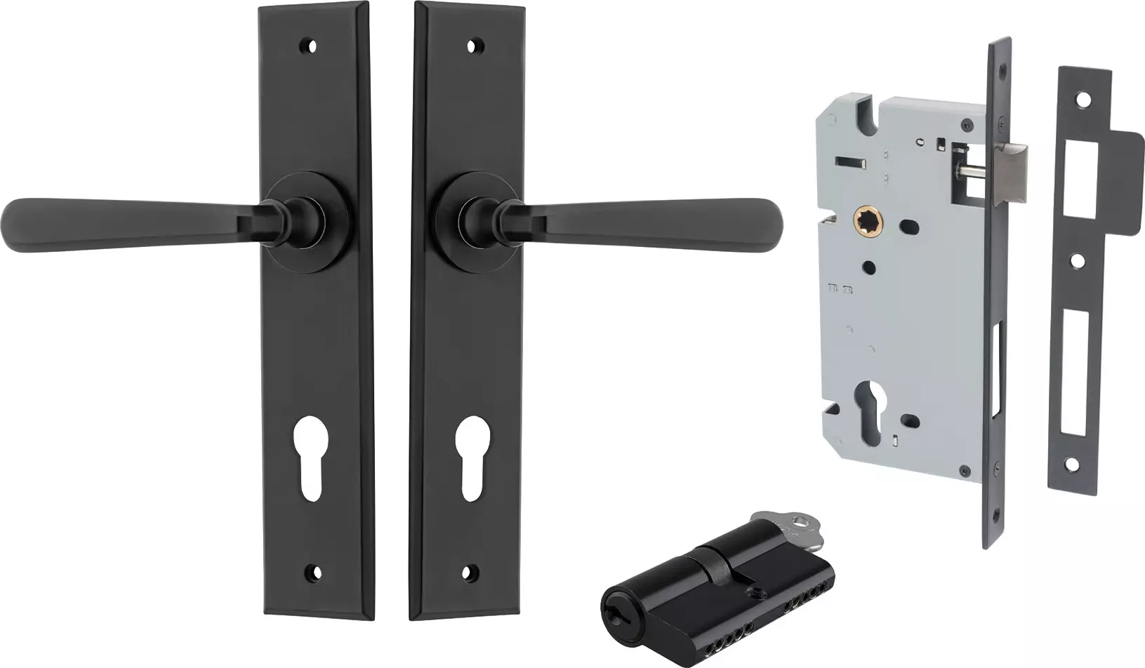Copenhagen Lever - Chamfered Entrance Set - Key / Key - MB