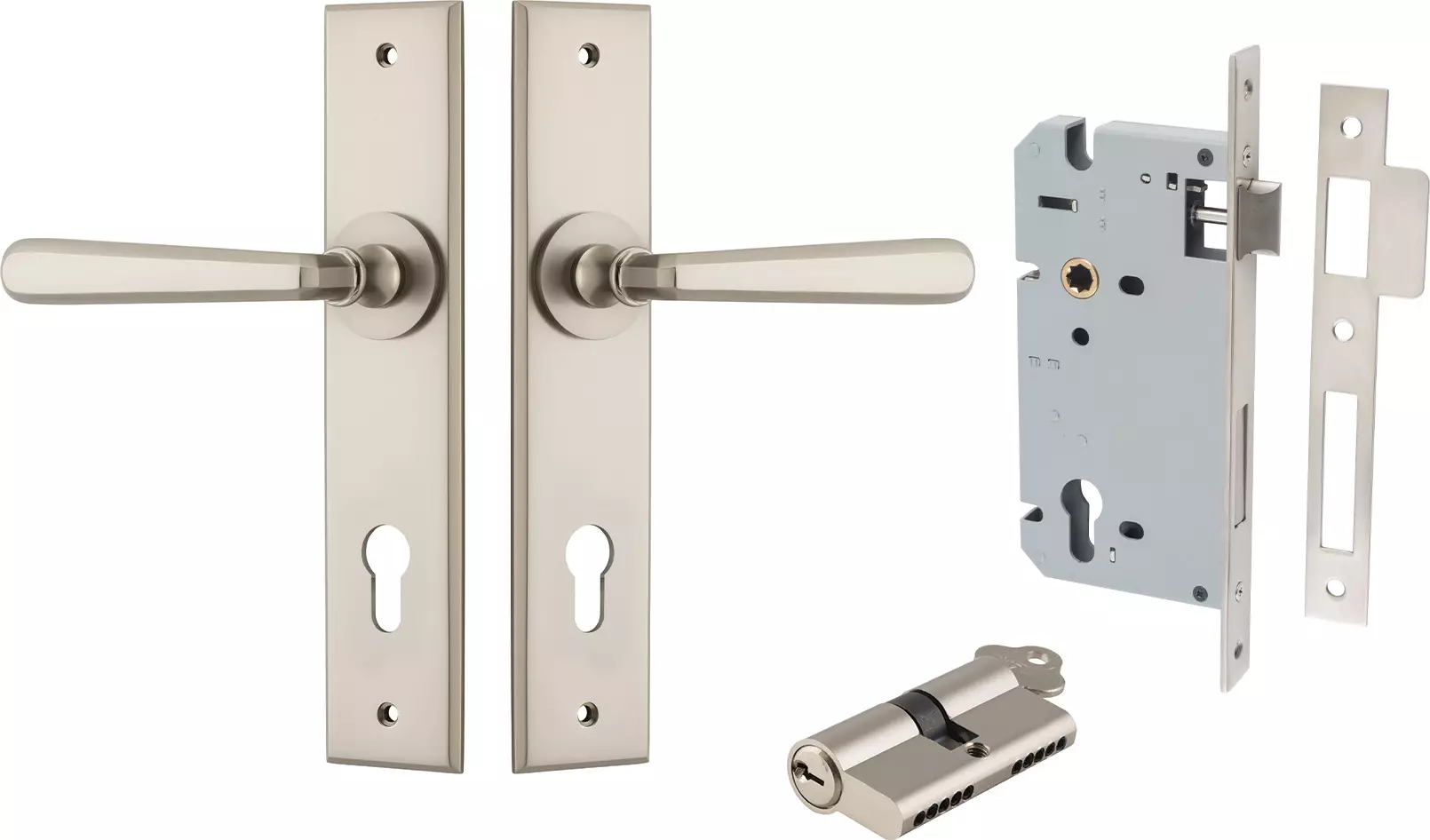 Copenhagen Lever - Chamfered Entrance Set - Key / Key - SN