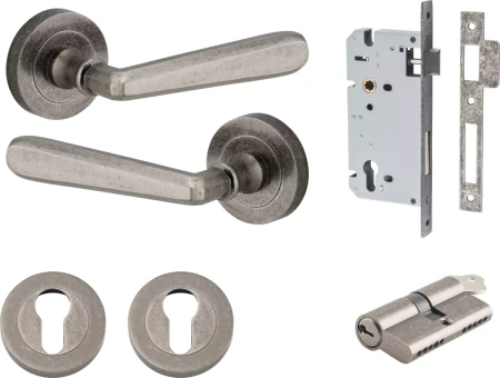 Copenhagen Lever - Round Rose Entrance Set - Key / Key - DN