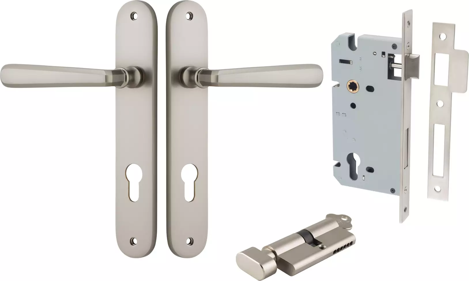 Copenhagen Lever - Oval Entrance Set - Key / Turn - SN