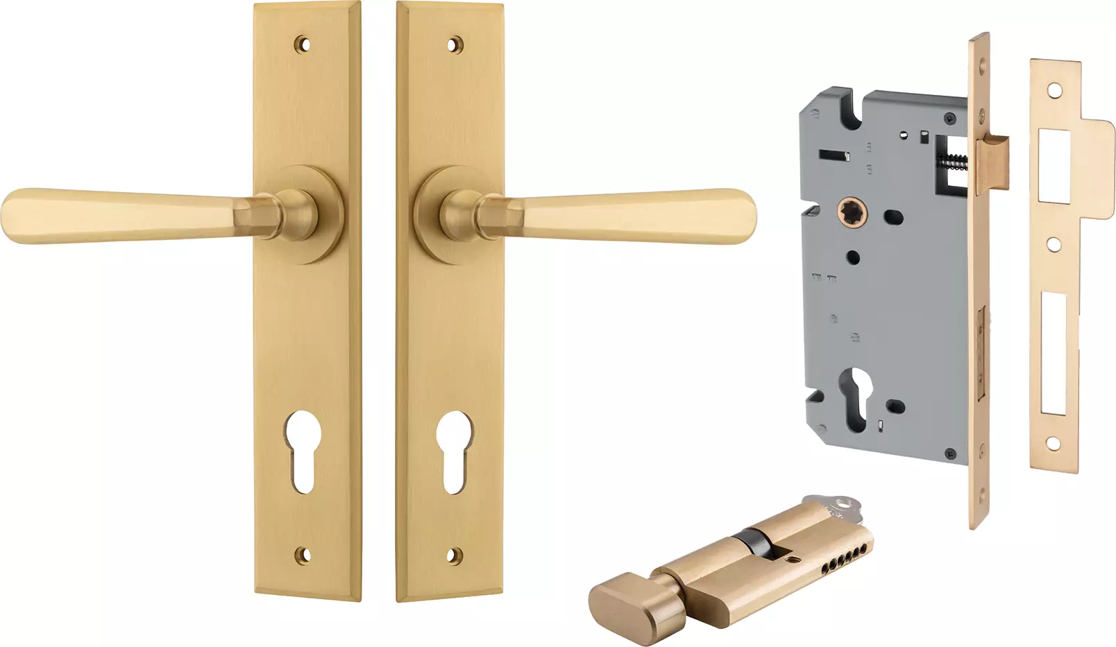 Copenhagen Lever - Chamfered Entrance Set - Key / Turn - BB