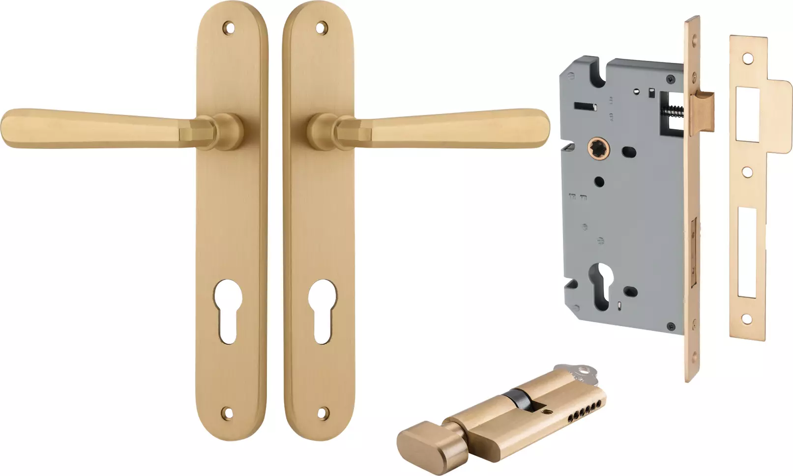Copenhagen Lever - Oval Entrance Set - Key / Turn - BB