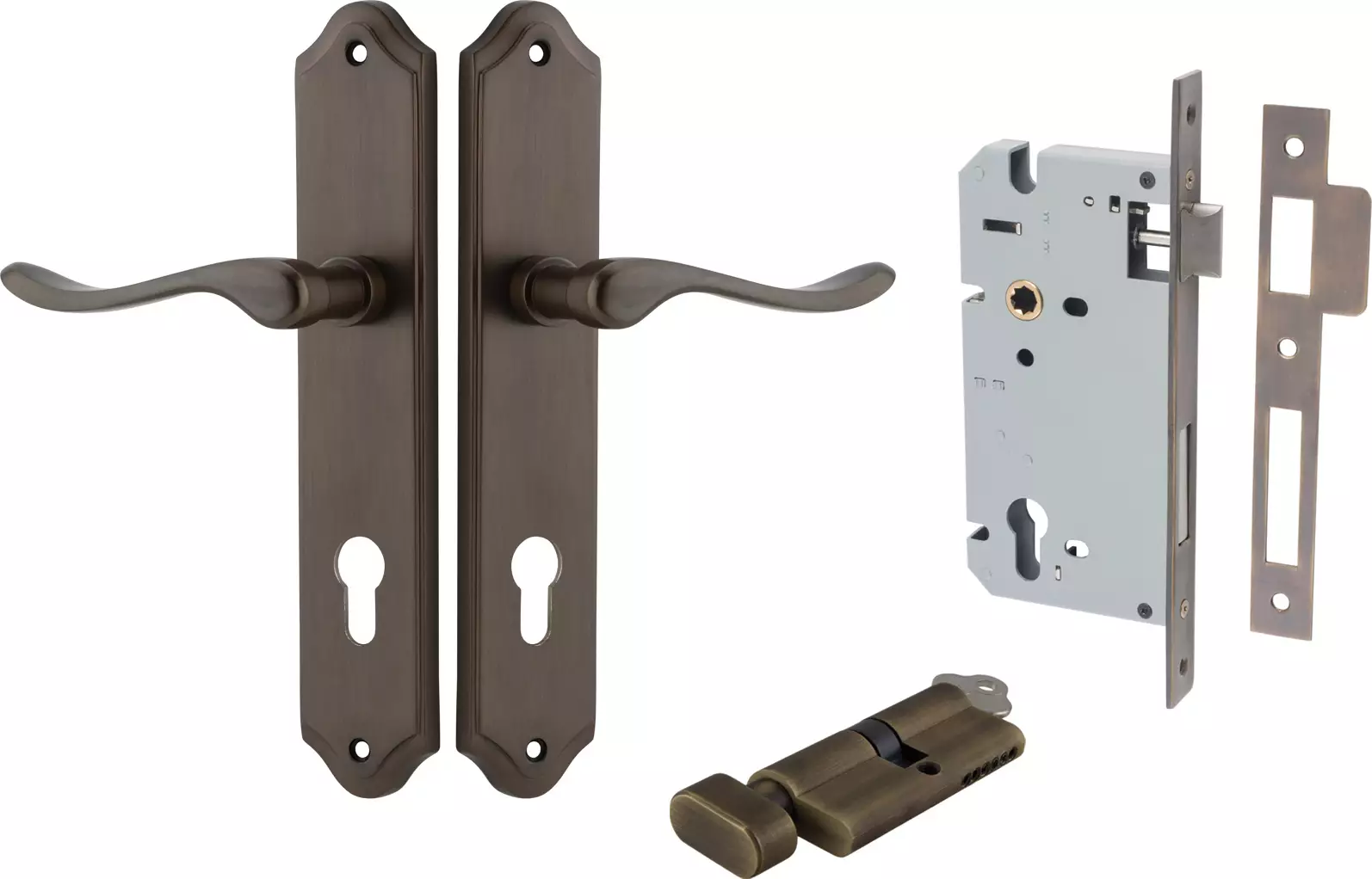 Stirling Lever - Shouldered Entrance Set - Key / Turn - SB