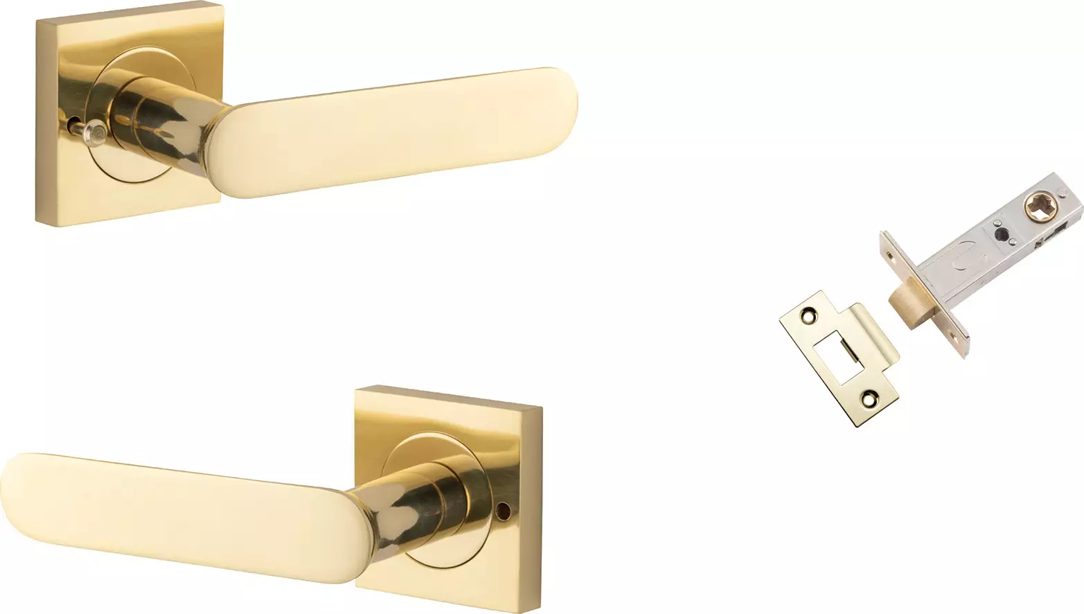 Bronte Lever - Square Rose Integrated Privacy Set - PB