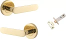 Bronte Lever - Round Rose Integrated Privacy Set - PB