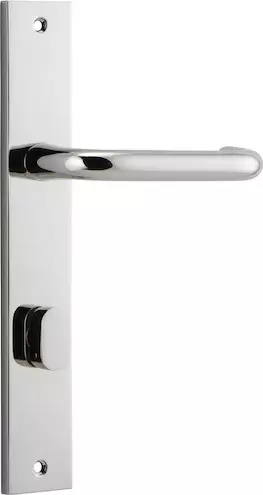 Oslo Lever - Rectangular Privacy Handles - PN
