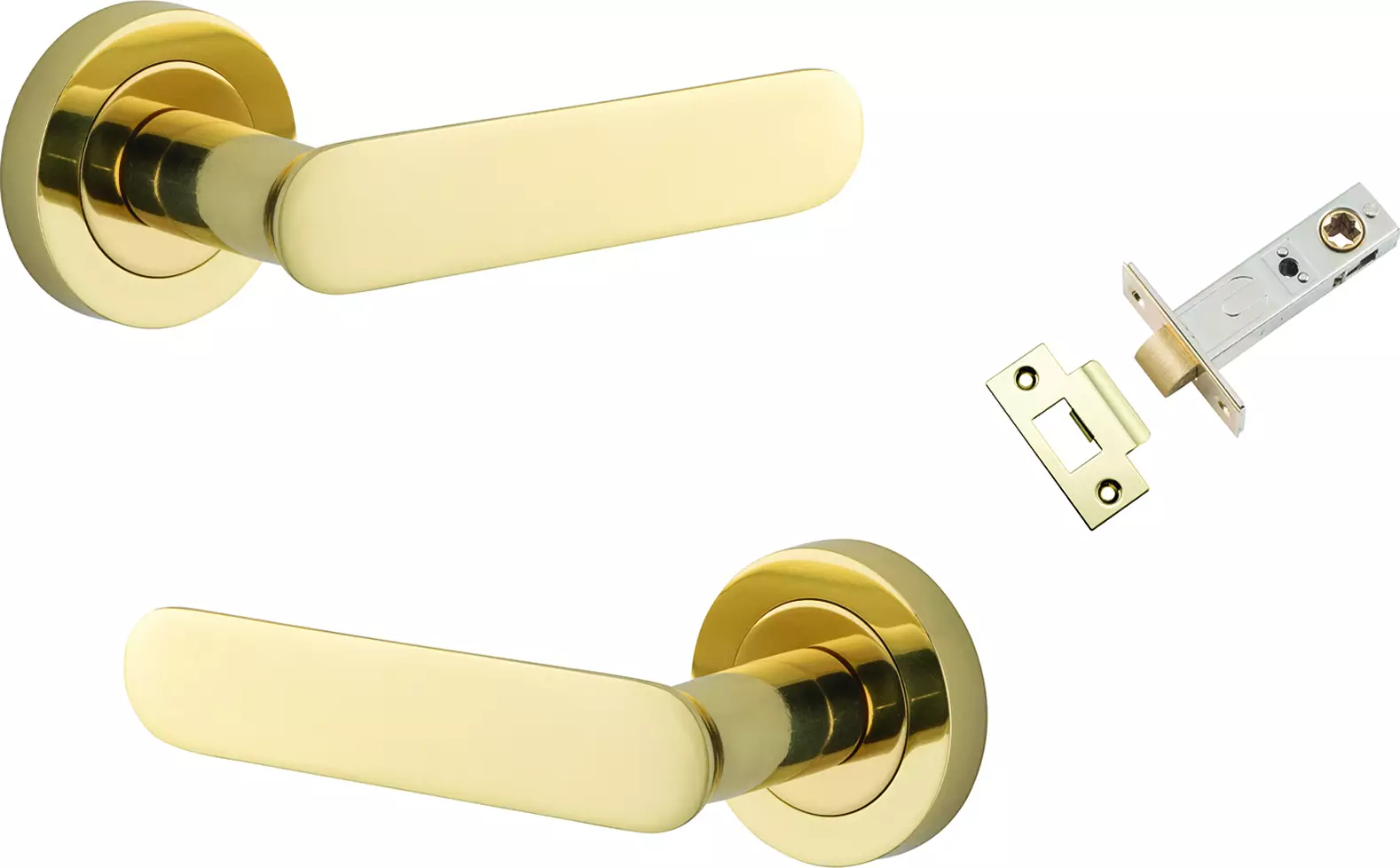 Bronte Lever - Round Rose Passage Set - PB