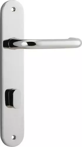 Oslo Lever - Oval Privacy Handles - PN