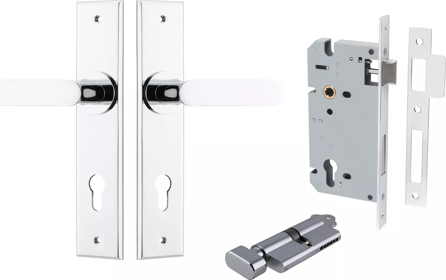 Bronte Lever - Chamfered Entrance Set - Key / Turn - CP