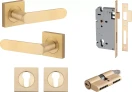 Bronte Lever - Square Rose Entrance Set - Key / Key - BB