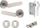 Bronte Lever - Round Rose Entrance Set - Key / Turn - SN