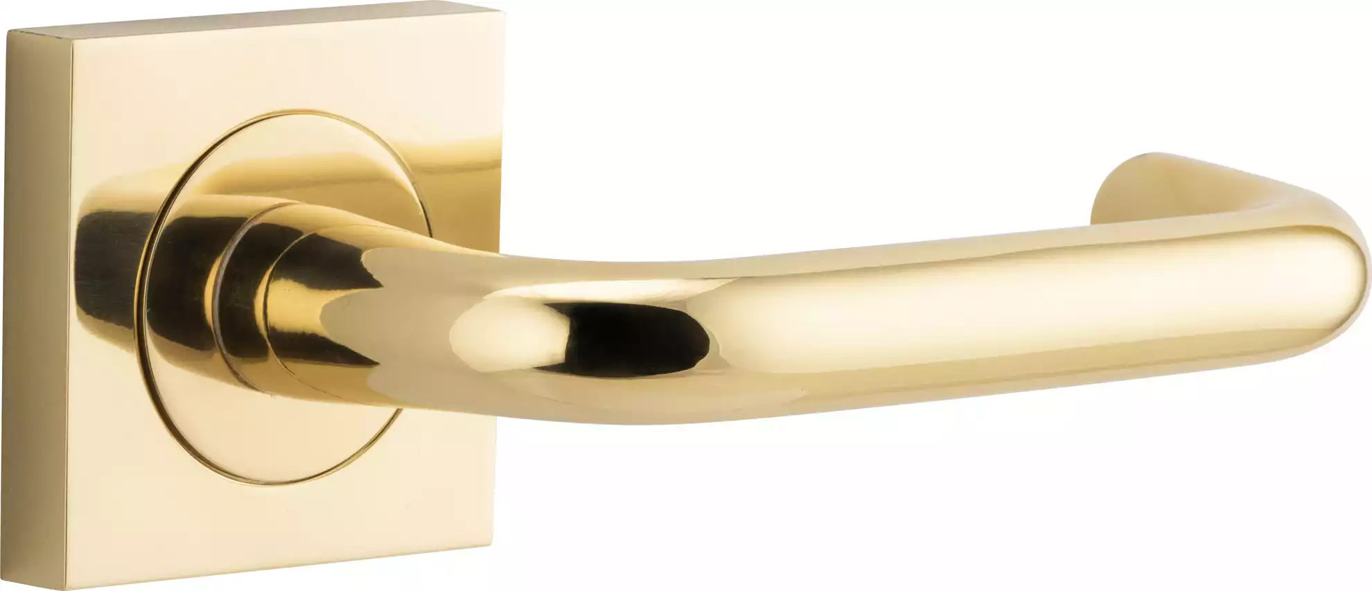 Oslo Lever - Square Rose Handle Set - PB