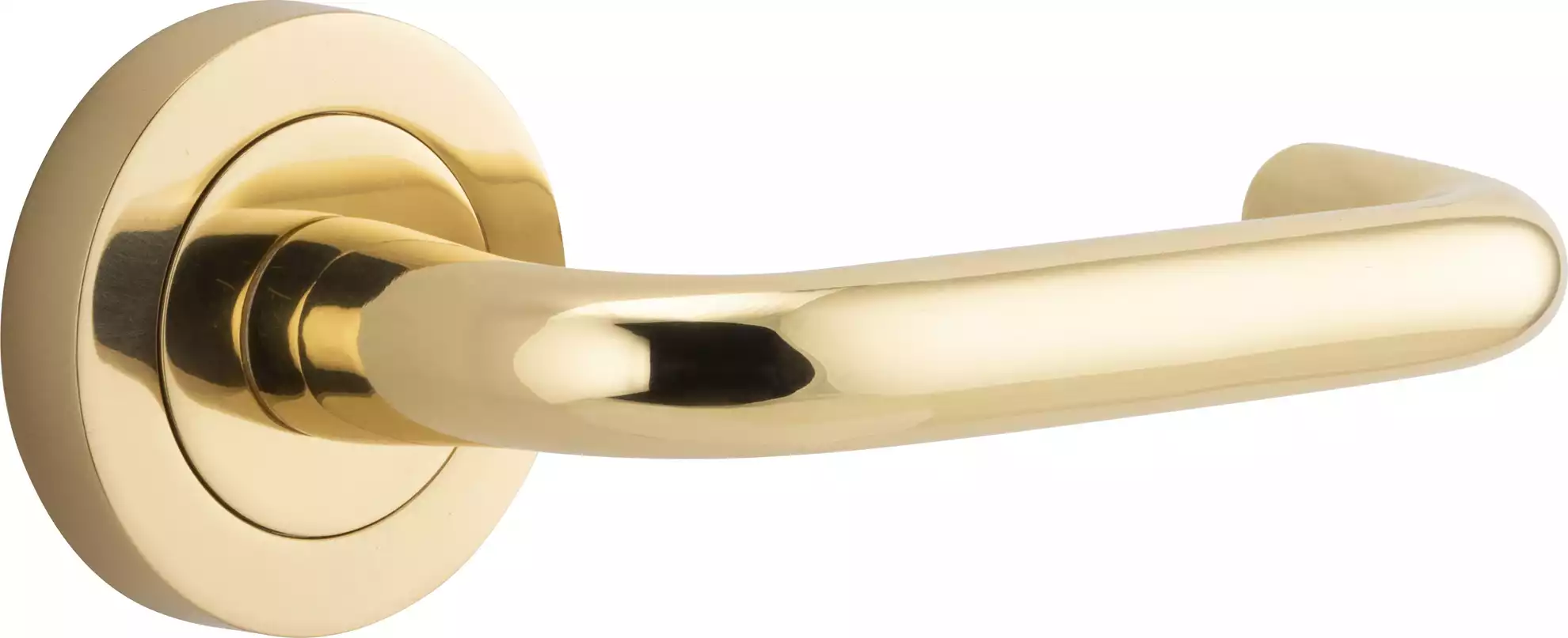 Oslo Lever - Round Rose Handle Set - PB