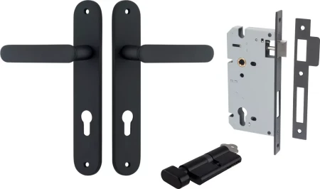 Bronte Lever - Oval Entrance Set - Key / Turn - MB