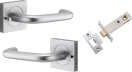 Oslo Lever - Square Rose Integrated Privacy Set - SC