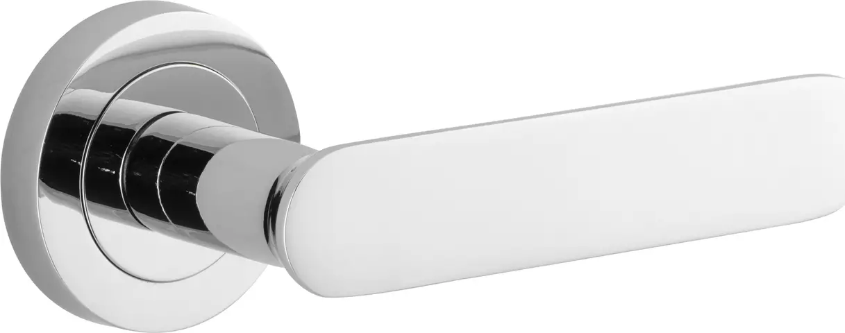 Bronte Lever - Round Rose Handle Set - CP