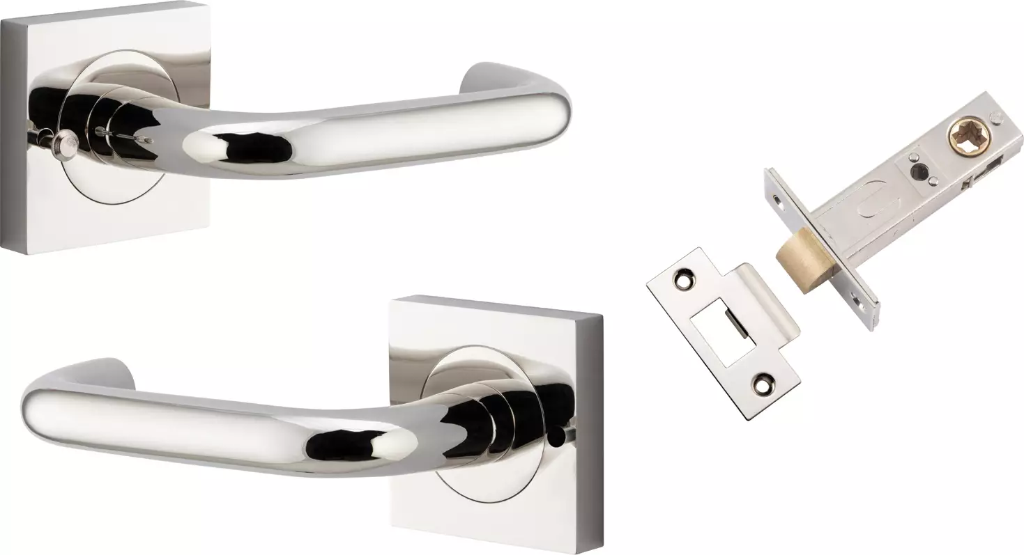 Oslo Lever - Square Rose Integrated Privacy Set - PN