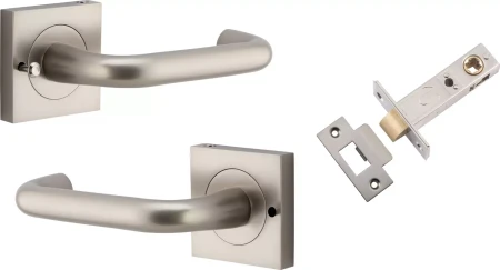 Oslo Lever - Square Rose Integrated Privacy Set - SN