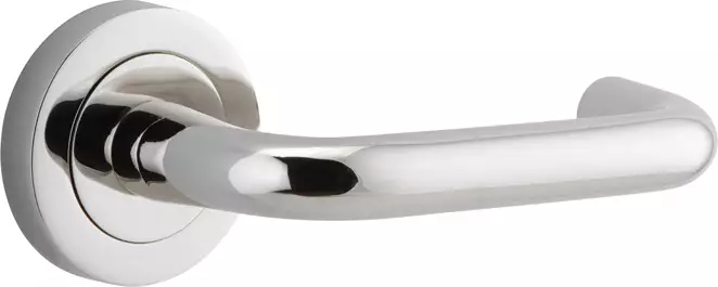 Oslo Lever - Round Rose Handle Set - PN