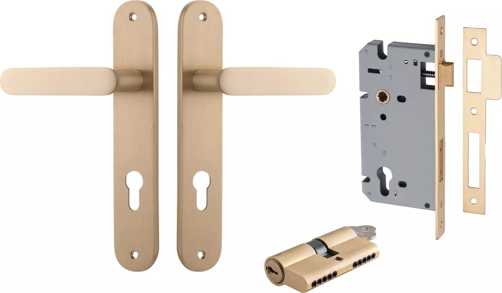 Bronte Lever - Oval Entrance Set - Key / Key - BB