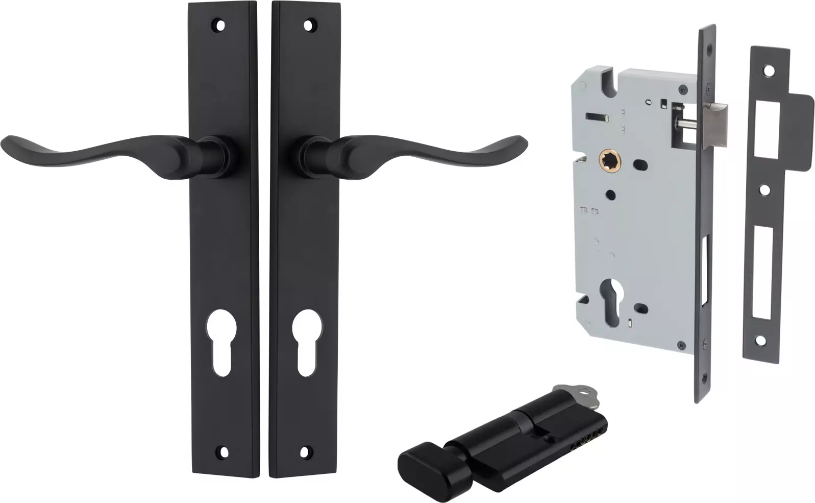 Stirling Lever - Rectangular Entrance Set - Key / Turn - MB