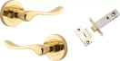 Stirling Lever - Round Rose Integrated Privacy Set - PB