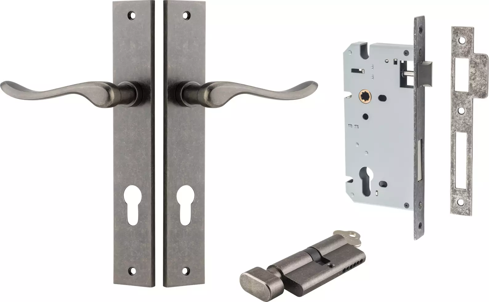 Stirling Lever - Rectangular Entrance Set - Key / Turn - DN