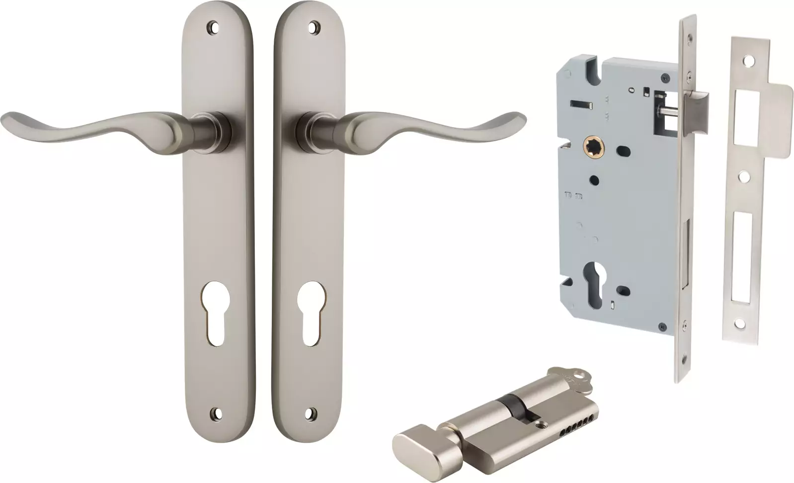 Stirling Lever - Oval Entrance Set - Key / Turn - SN