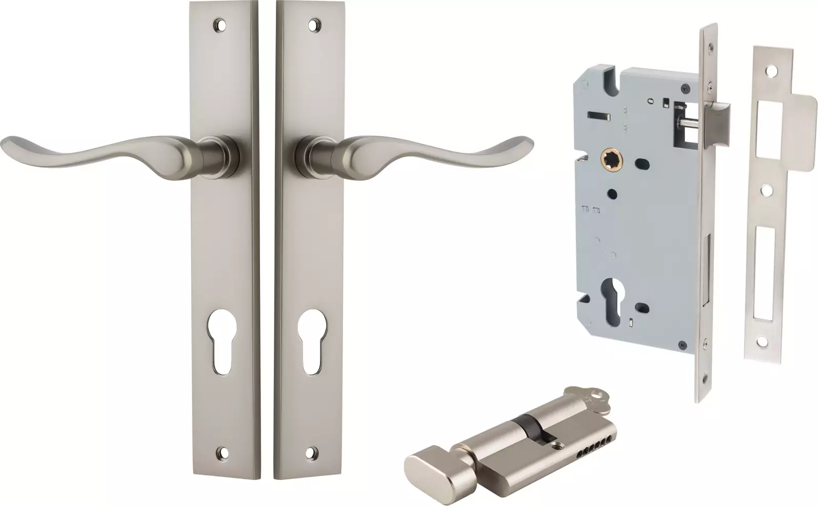 Stirling Lever - Rectangular Entrance Set - Key / Turn - SN