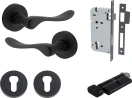 Stirling Lever - Round Rose Entrance Set - Key / Turn - MB