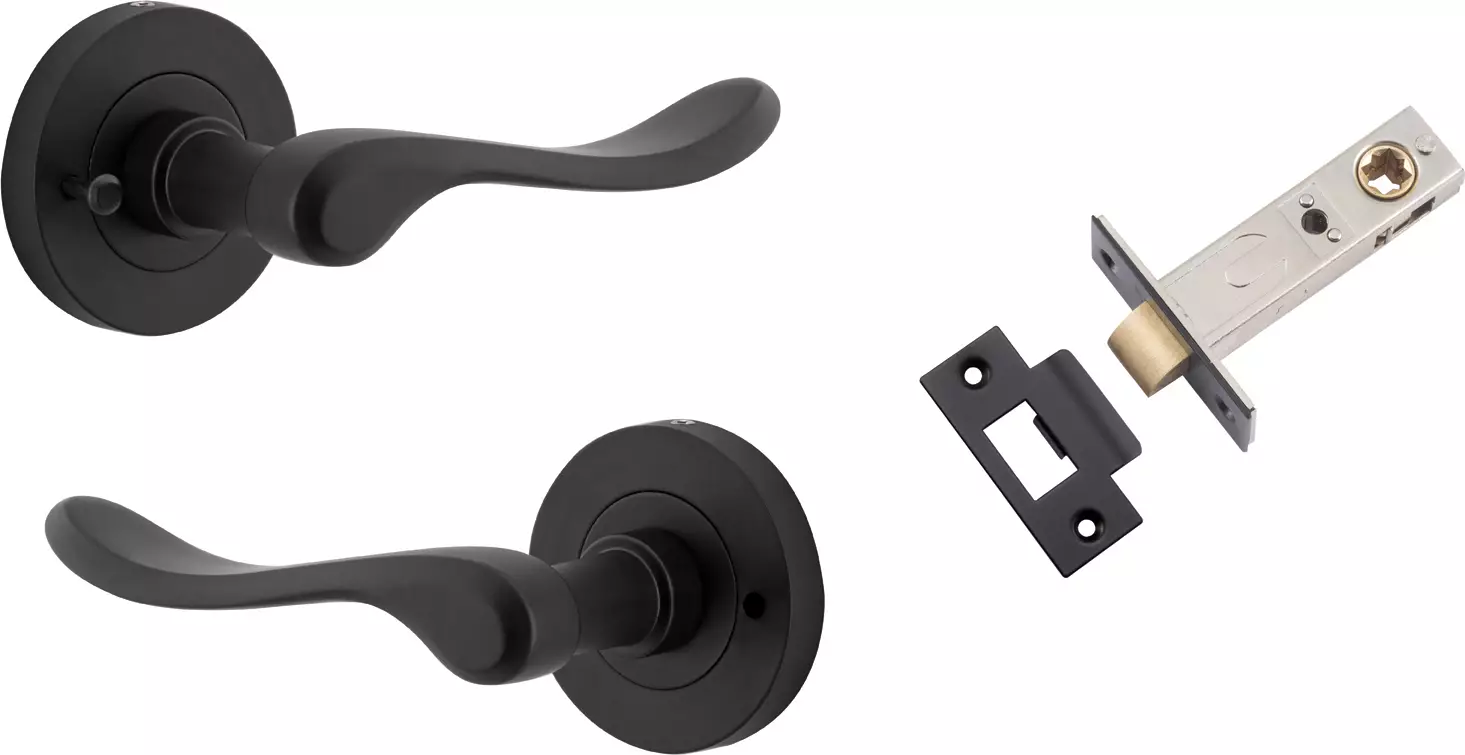 Stirling Lever - Round Rose Integrated Privacy Set - MB