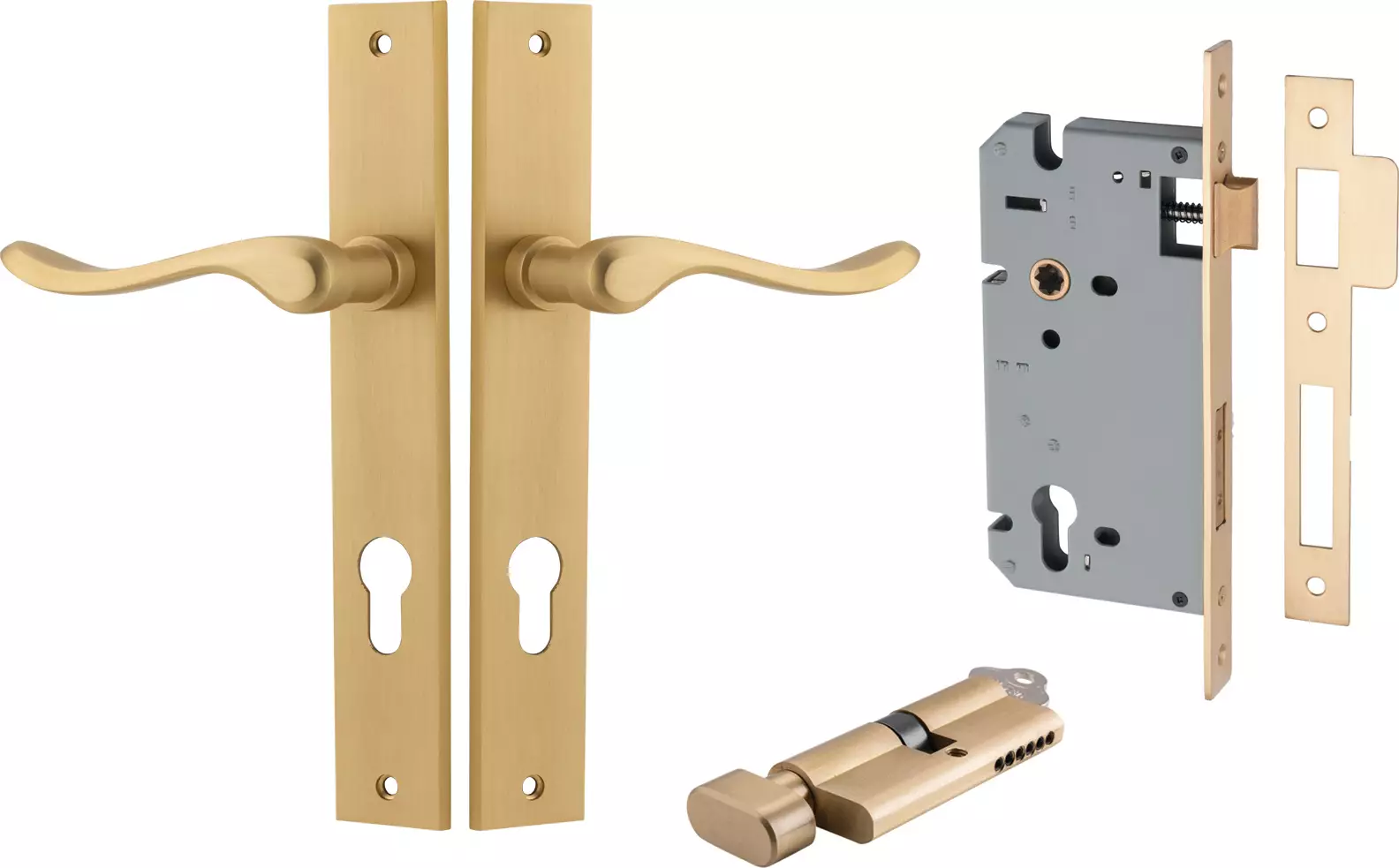 Stirling Lever - Rectangular Entrance Set - Key / Turn - BB