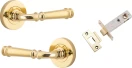 Verona Lever - Round Rose Integrated Privacy Set - PB