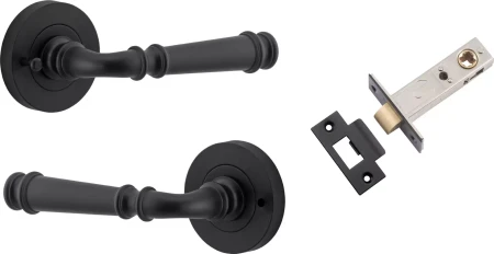 Verona Lever - Round Rose Integrated Privacy Set - MB