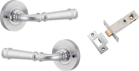 Verona Lever - Round Rose Integrated Privacy Set - SC