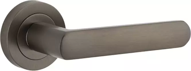 Osaka Lever - Round Rose Handle Set - SB
