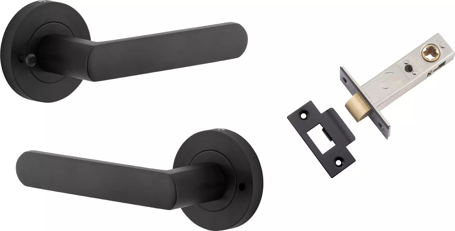 Osaka Lever - Round Rose Integrated Privacy Set - MB