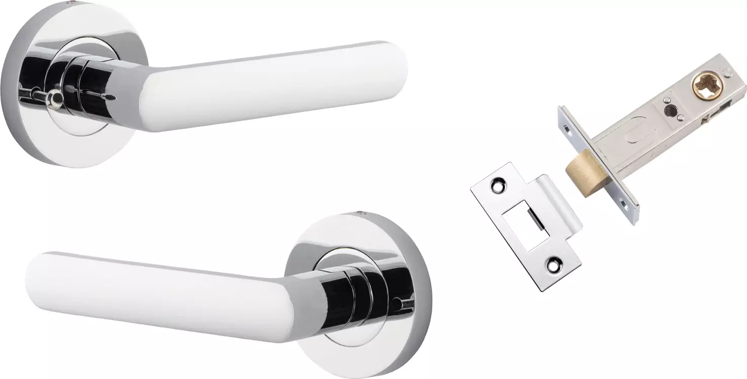 Osaka Lever - Round Rose Integrated Privacy Set - CP