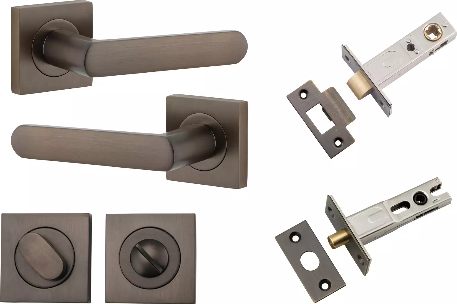 Osaka Lever - Square Rose Privacy Set - SB