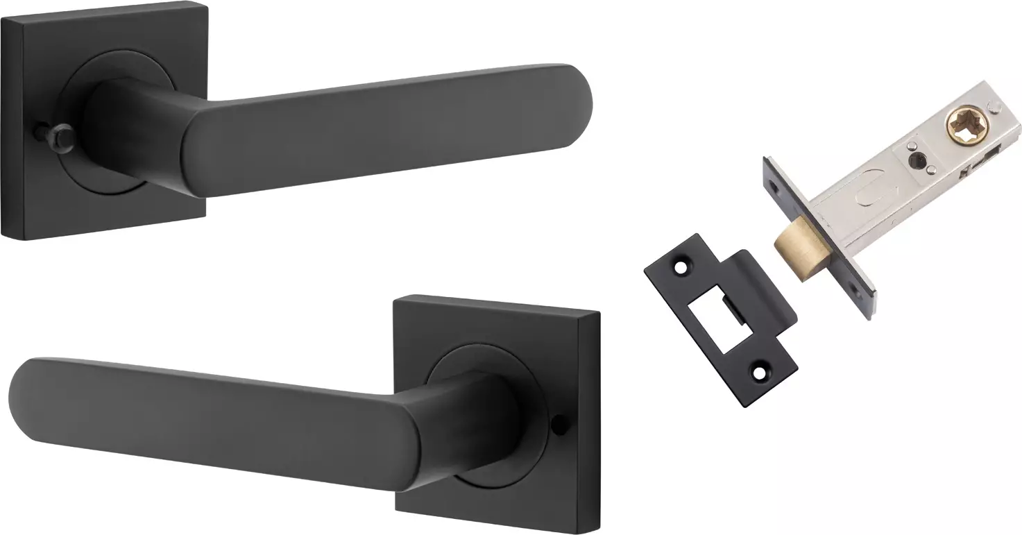 Osaka Lever - Square Rose Integrated Privacy Set - MB