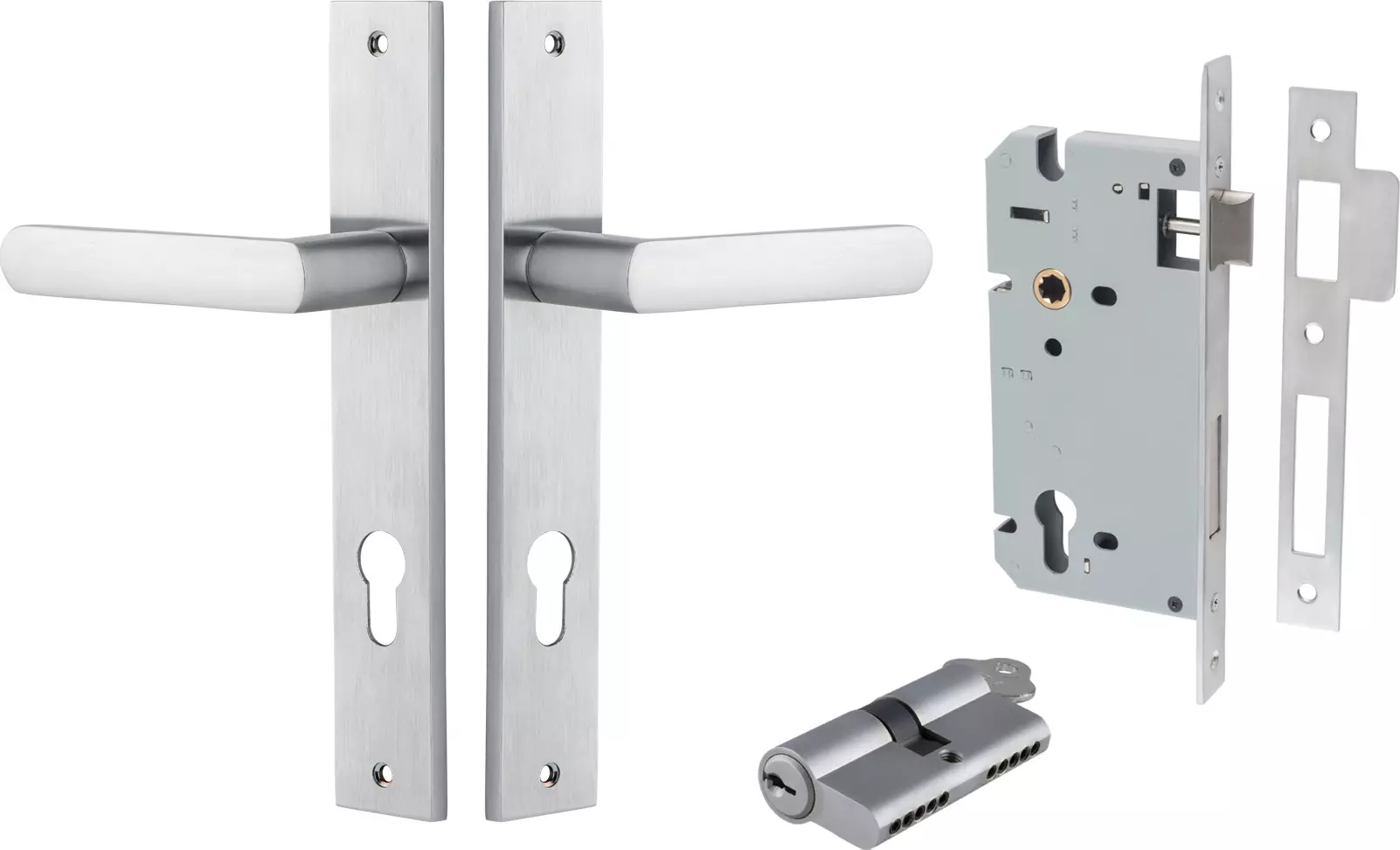 Osaka Lever - Rectangular Entrance Set - Key / Key - SC