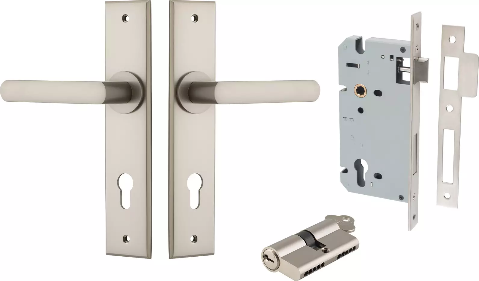 Osaka Lever - Chamfered Entrance Set - Key / Key - SN